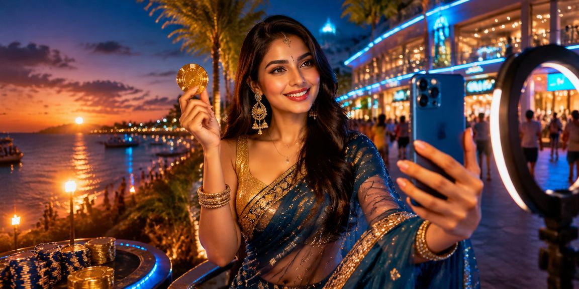 মোবাইলে ক্যাসিনো খেলার দৃশ্য — সেন্ট মার্টিনের আলোকিত পরিবেশ
